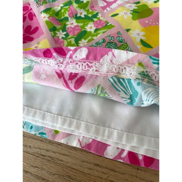 VTG Lilly Pultizer Patchwork Mini Skirt Womens 2 Floral Shells Y2K Beach - Picture 5 of 7